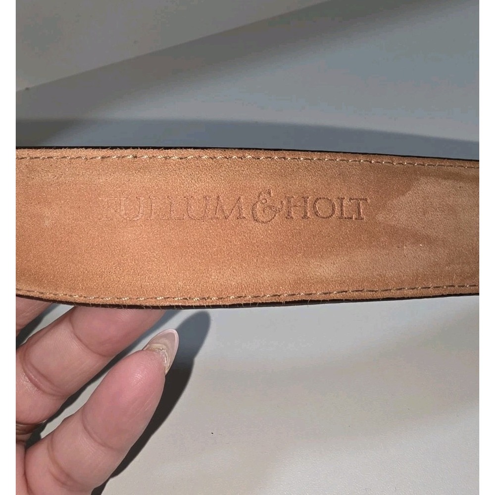 Fullum & Holt Style 06223 - Men's Brown Stitched Genuine Leather Belt-Sz 48/120 - Picture 3 of 10